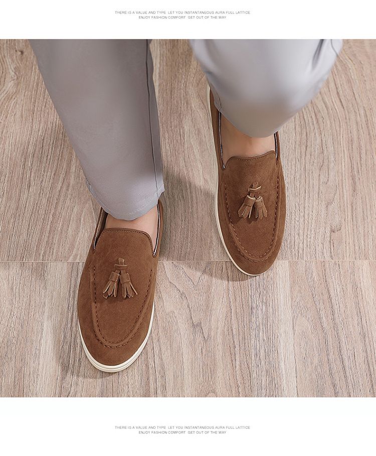 2025 New Casual Loafers For Men British Style Slip-On Moccasins Breathable Comfortable Versatile Soft Sole_voghion.com