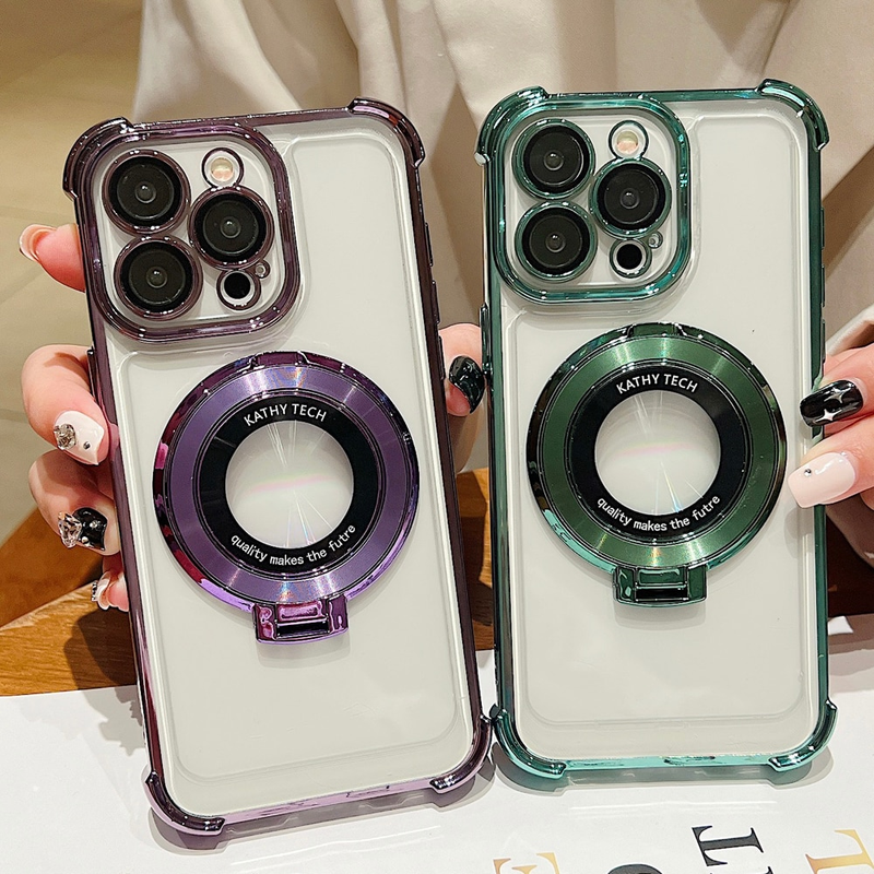 Custodia per telefono magnetica per iPhone 11 12 13 14 15 Pro Max Plus Ricarica wireless antiurto trasparente posteriore in silicone morbido_voghion.com