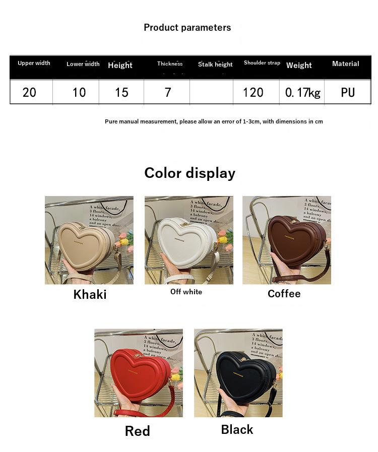 Articolo Carino Cuore Cuore Piccola Borsa Per Le Donne 2023 Nuova Moda Borsa A Tracolla Unica Ins Semplice Stile Occidentale Borsa Singola_voghion.com
