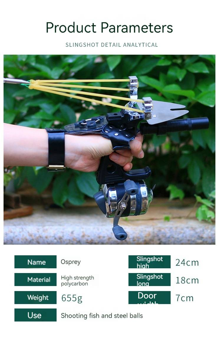 Lance-pierre de pêche en plein air avec moulinet et gants de protection - Attrapez plus de poissons avec précision et confort_voghion.com