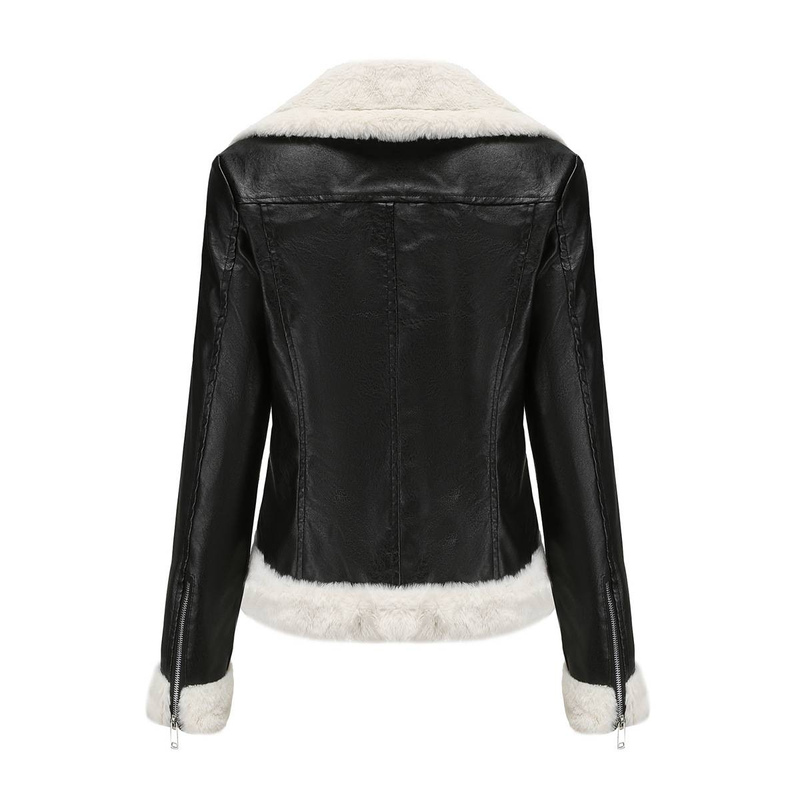 Neue langärmelige warme Reversjacke aus Wildleder für Damen im europäischen und n Pendler-Freizeitstil_voghion.com