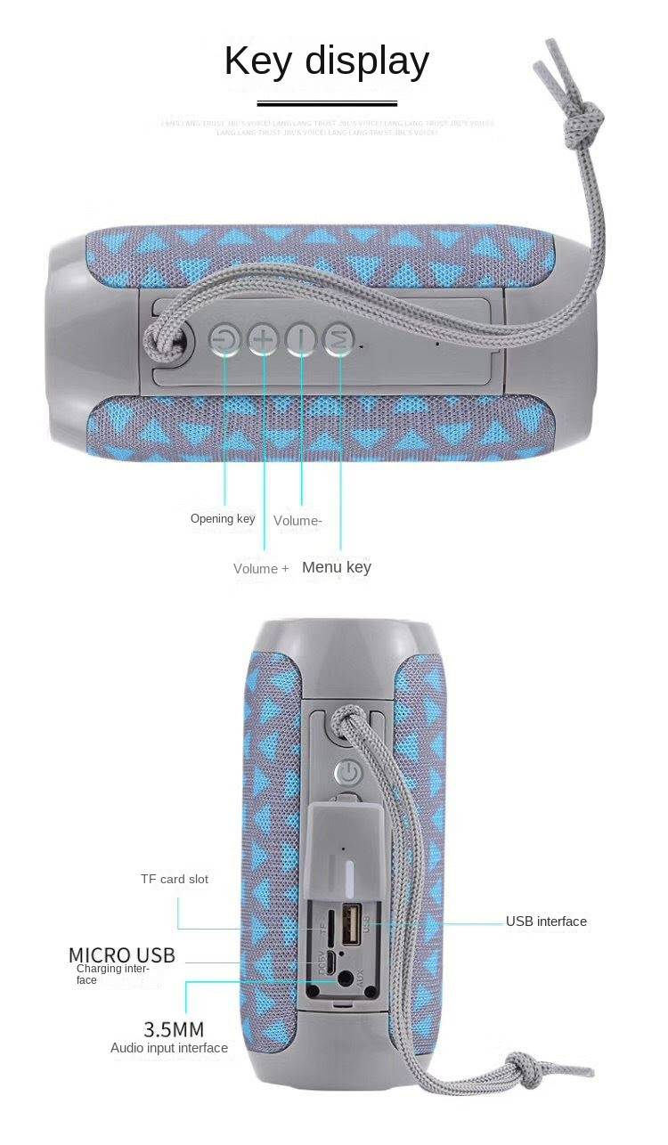 Uusi TG117 vedenpitävä langaton Bluetooth-kaiutin voi puhua kannettava plug-in-ääni urheilu subwoofer miehille ja naisille lahjaksi_voghion.com