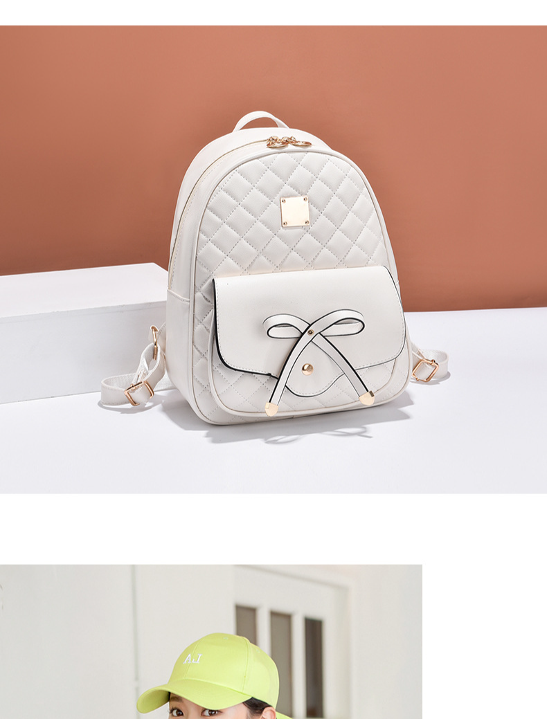 Backpack Set For Women Bow Backpack Trend Son Mother Diamond Check Backpack Three-piece Set_voghion.com