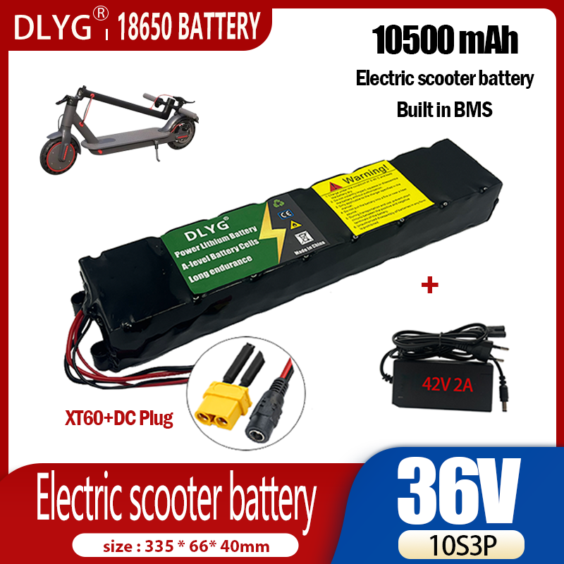 36V elektriskā skrejriteņa litija akumulators 10S3P 10500mAh iebūvēts BMS, kas piemērots Xiaomi M365_voghion.com