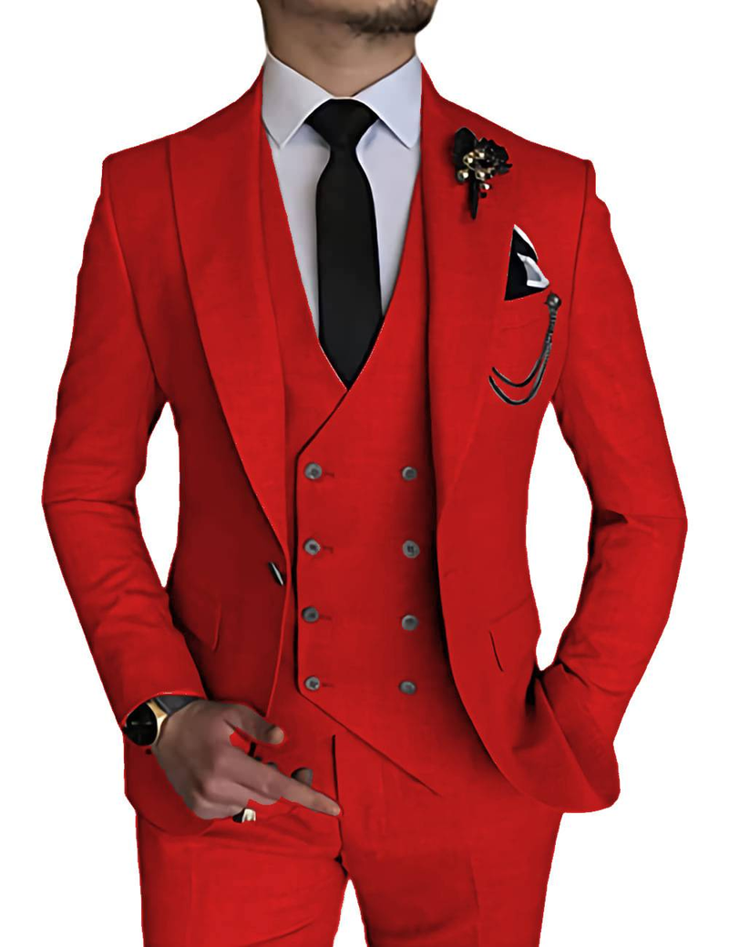 Herrkläder Business Casual Herrkostym Tredelad kostym Brudgumskostym Herr_voghion.com