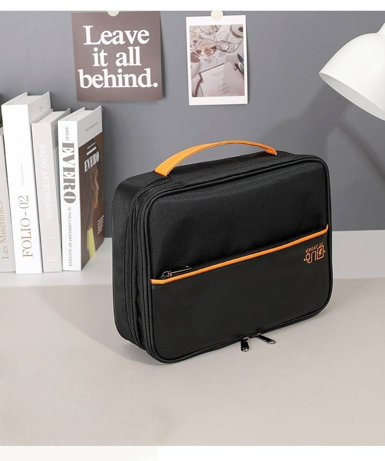Bolsa organizadora de tecnologia multicamadas - Armazenamento de cabos e acessórios de grande capacidade para carregadores, unidades USB, discos rígidos e fones de ouvido_voghion.com