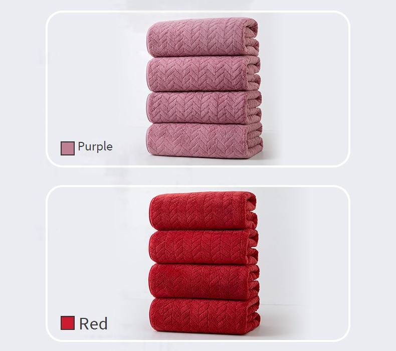Coral Fleece Towel Set - Ultra Soft, Quick-Dry Bath, Face & Hand Towels For Home & Travel, Non-Shedding, 3/4/6/8-Piece Sets_voghion.com