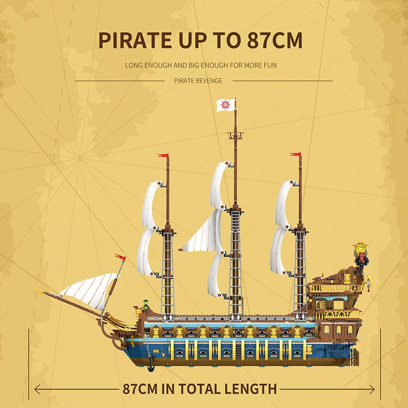 Zestaw klocków konstrukcyjnych Royal Sunshine Ship – ponad 800 klocków ABS, model łodzi DIY dla nastolatków i dorosłych, kreatywna i wymagająca zabawka STEM_voghion.com