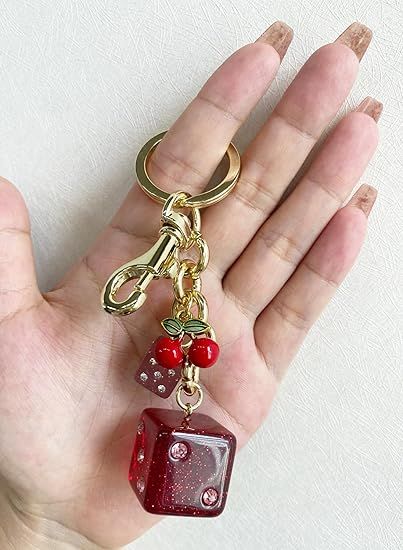 Schlüsselanhänger für Damen, süße Geldbörsenanhänger mit goldenem Clip für Handtaschen oder Schlüssel_voghion.com