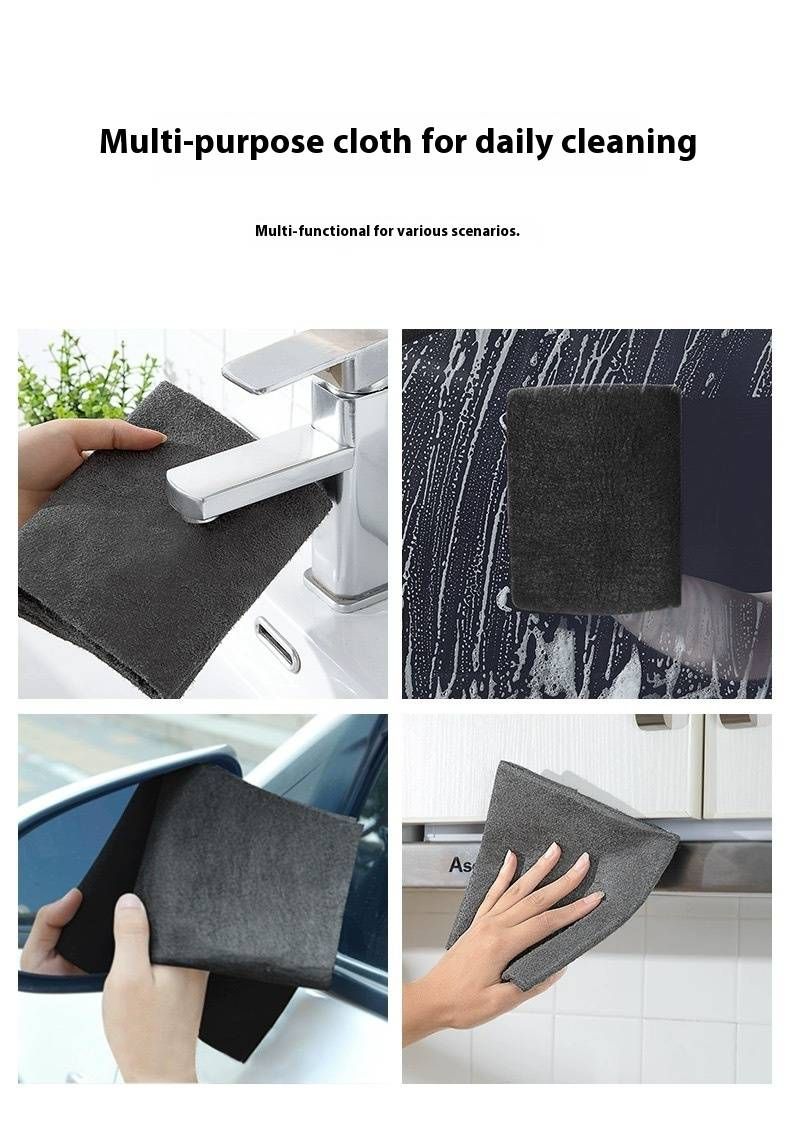 Magisches Reinigungstuch – Super saugfähiges Mikrofasertuch für Glas, staub- und streifenfrei – Ultradichter koreanischer Stoff (20 x 30 cm/30 x 30 cm, Grau)_voghion.com