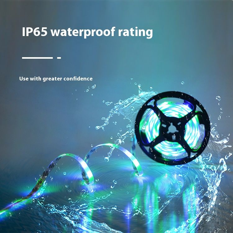 Tiras de luces LED RGB con control remoto de 24 teclas, bajo voltaje de 12 V, resistencia al agua IP65, iluminación decorativa y para fiestas en interiores y exteriores._voghion.com