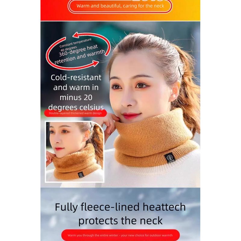 Scaldacollo invernale unisex foderato in pile, spesso, versatile, per ciclismo all'aperto_voghion.com