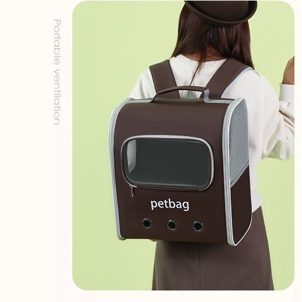Large Capacity Portable Expandable With Transparent Window Pet Bag Outdoor Travel Backpack Cat Cage_voghion.com