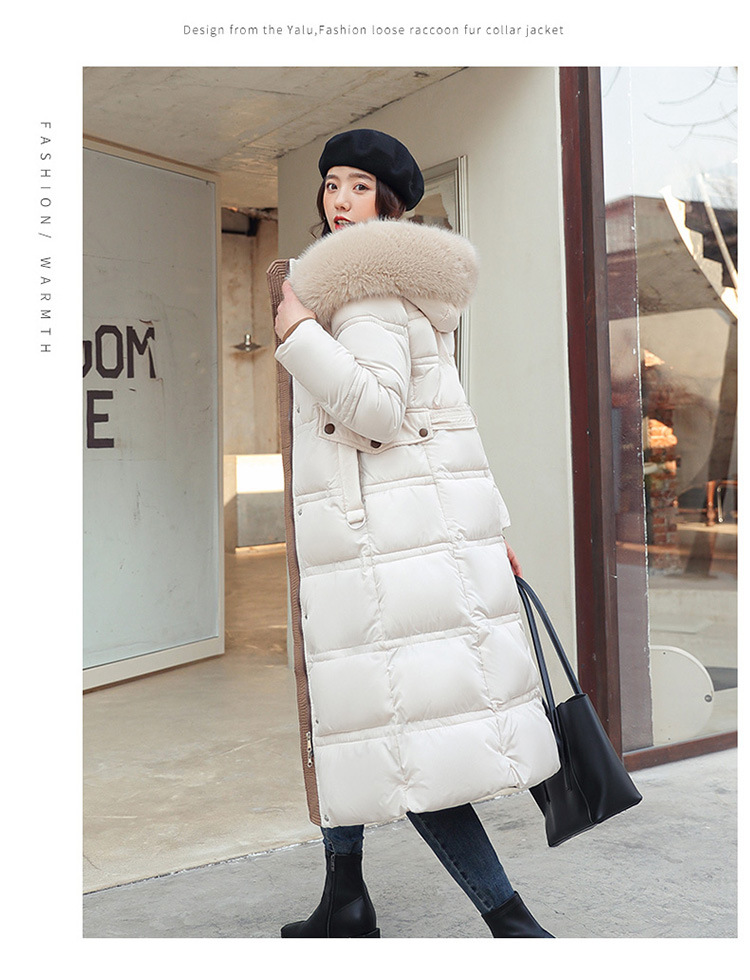 Parka para mujer, abrigos de invierno para mujer, chaqueta de invierno con pelo largo y pesado, cinturón para cultivar la moralidad, abrigo para mujer 2022 8603_voghion.com