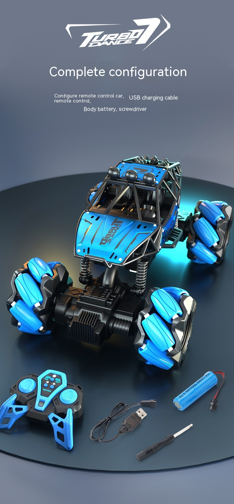 Grand véhicule tout-terrain contrôlé, quatre roues motrices à grande vitesse, clipping, charge, télécommande en alliage dynamique_voghion.com