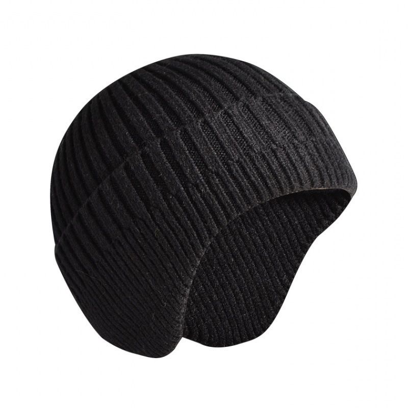LazyZoom Warm Watch Men's Skull Cap Winter Knitted Earflap With Ears Brimless Cycling Hat_voghion.com