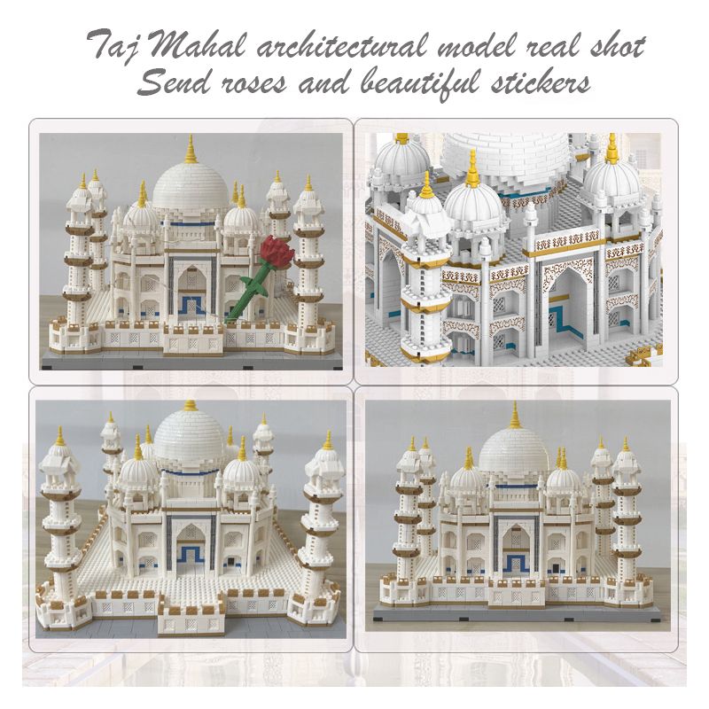 4036PCS MOC City Mini Bricks Taj Mahal World Famous Architecture Micro Model India Building Blocks Creative Sets Kids Toys_voghion.com