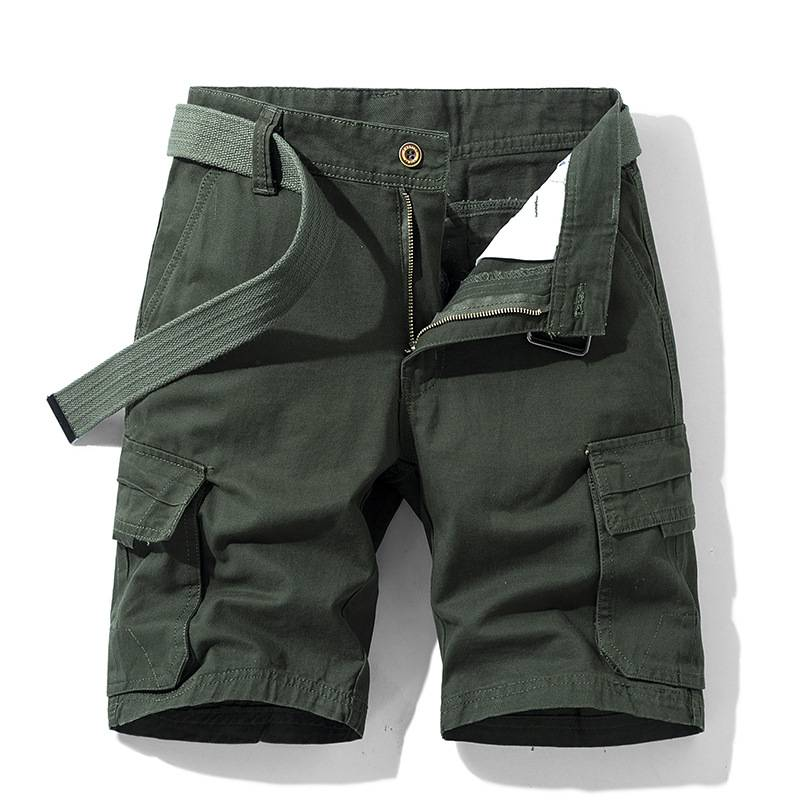 Einfarbige, lässige Taschenshorts für Herren_voghion.com