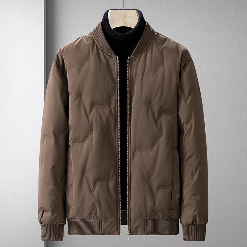 Men's Clothing new Silk cotton jacket men's white duck Silk cotton foam pattern three dimensional jacket_voghion.com
