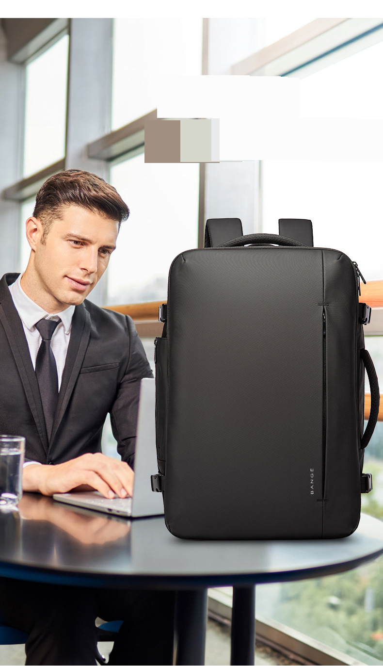 Backpack Men's Large Capacity Business Leisure Travel Waterproof Computer Backpack Expandable Men's Bag_voghion.com