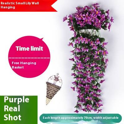 Guirlanda de hera artificial para decoração de cesta suspensa - videira artificial realista com folhas para parede interna, sala de estar, casamento, festa (inclui cesta suspensa)_voghion.com
