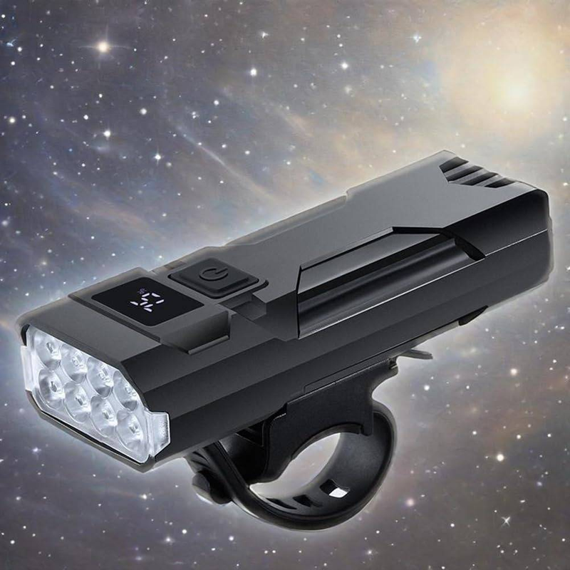 Faro anteriore per bicicletta a 8 LED, indicatore di alimentazione con ricarica USB, luce anteriore per bicicletta super luminosa, impermeabile_voghion.com
