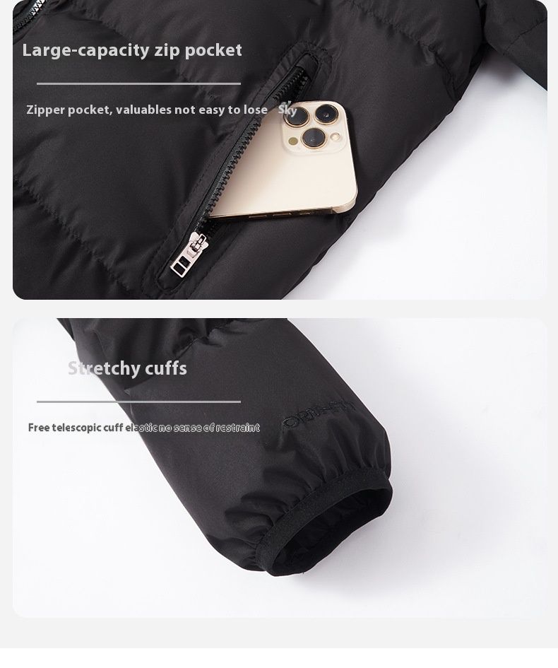 Strapazierfähige Winterjacke für Herren mit Kapuze – Dicker Baumwollmantel für Outdoor-Sport und Freizeit, Winddicht und warm, Schwarz, Khaki, Grau, Armeegrün_voghion.com