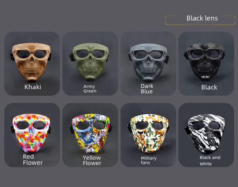 Cycling Eyewear New Goggles Mask Skull Head Motocross Outdoor Sports Riding Wind And Sand Goggles Tactical Mask_voghion.com