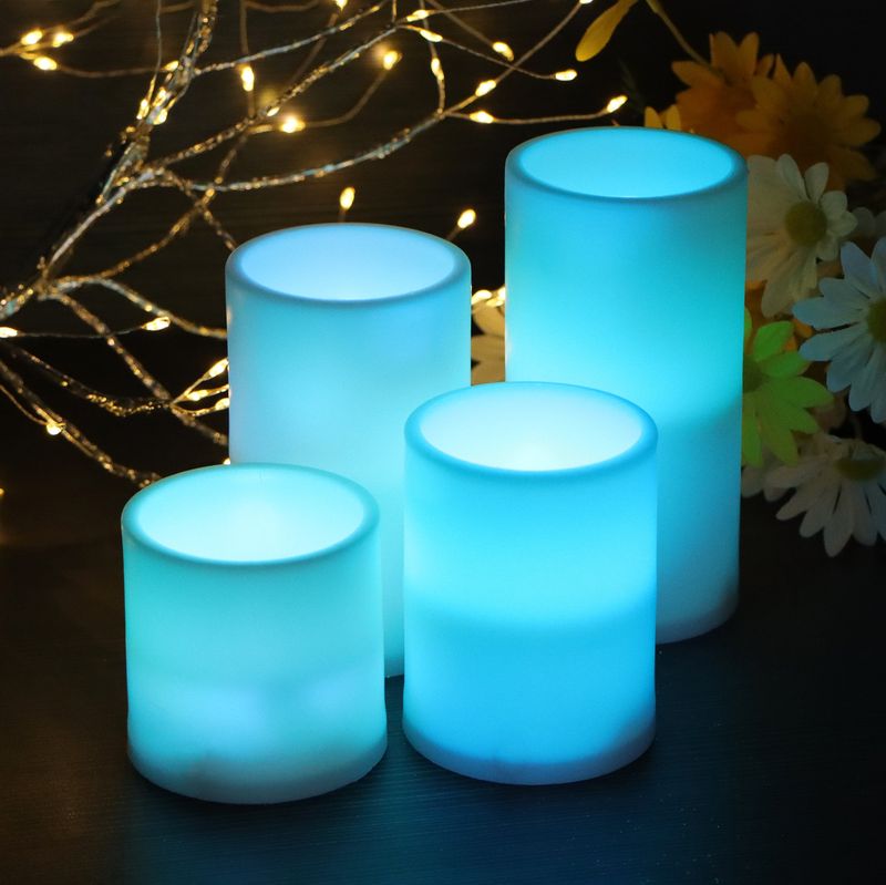 Flammenlose LED-Kerzen – Fernbedienung, Timer, 3D-Wachstextur, sicher für Heim- und Feiertagsdekoration (6er-Pack, warmweißes Flackern)_voghion.com