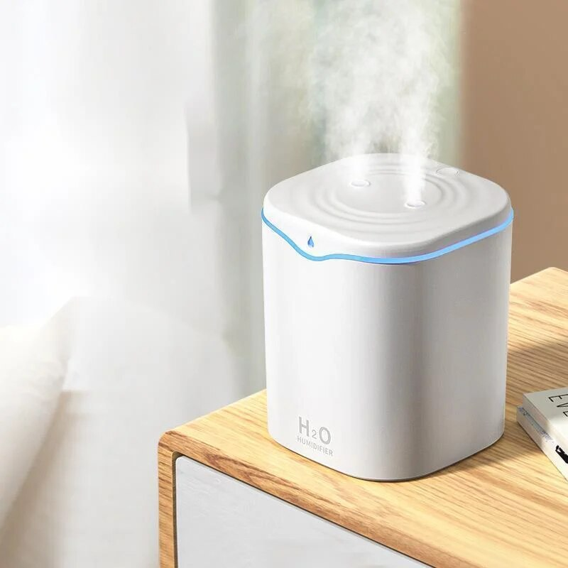 2.2L RYYD New Double Jet Humidifier Usb Spray Mute Household Mini Fragrance Air Purifier_voghion.com