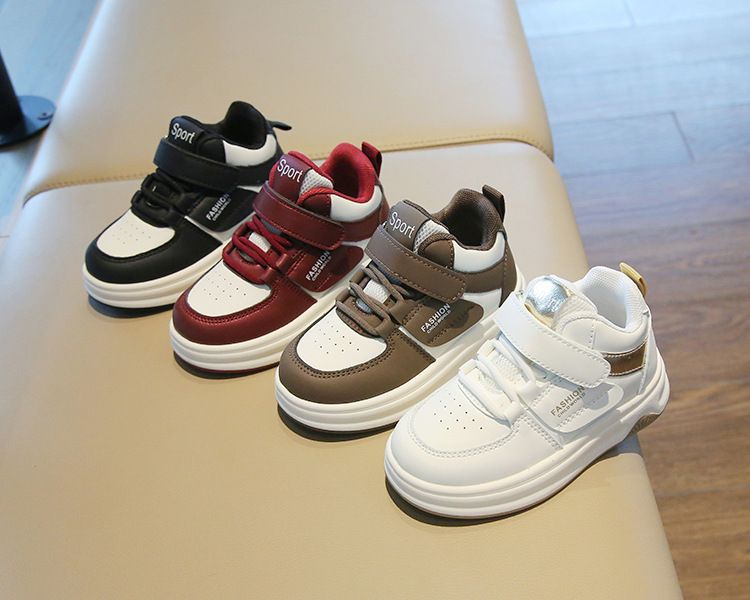 Nya små vita flickskor High Top Pojkar Casual Board Shoes Mjuka sulor Babyskor_voghion.com