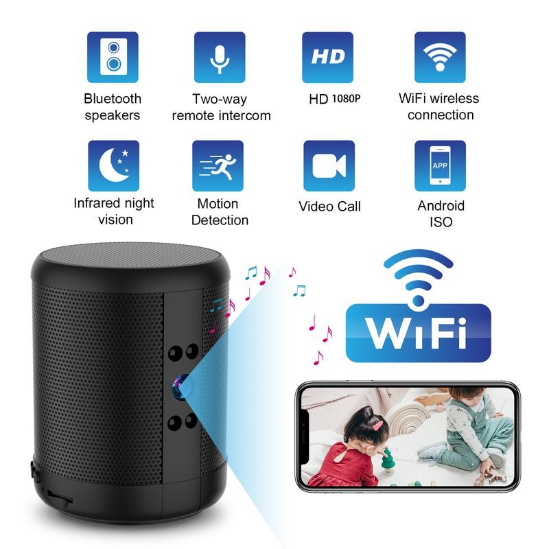 Intelligente hochauflösende Überwachungskamera mit Dual-Voice-Dialog für den Heimgebrauch, kein Ein- oder Ausstecken erforderlich_voghion.com
