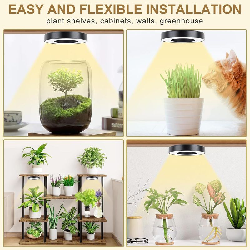 Lampada per la crescita delle piante a LED, supporto per fiori, parete per piante verdi, fiori in vaso, piante grasse, soffitto a spettro completo, luce di riempimento per piante, fabbrica_voghion.com