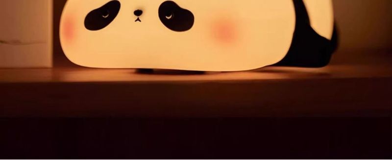 Cartoon Panda Rechargeable And Plug-in Dual-use Healing Stress Relief Night Sleep Aid Soft Eye Protection White Light_voghion.com