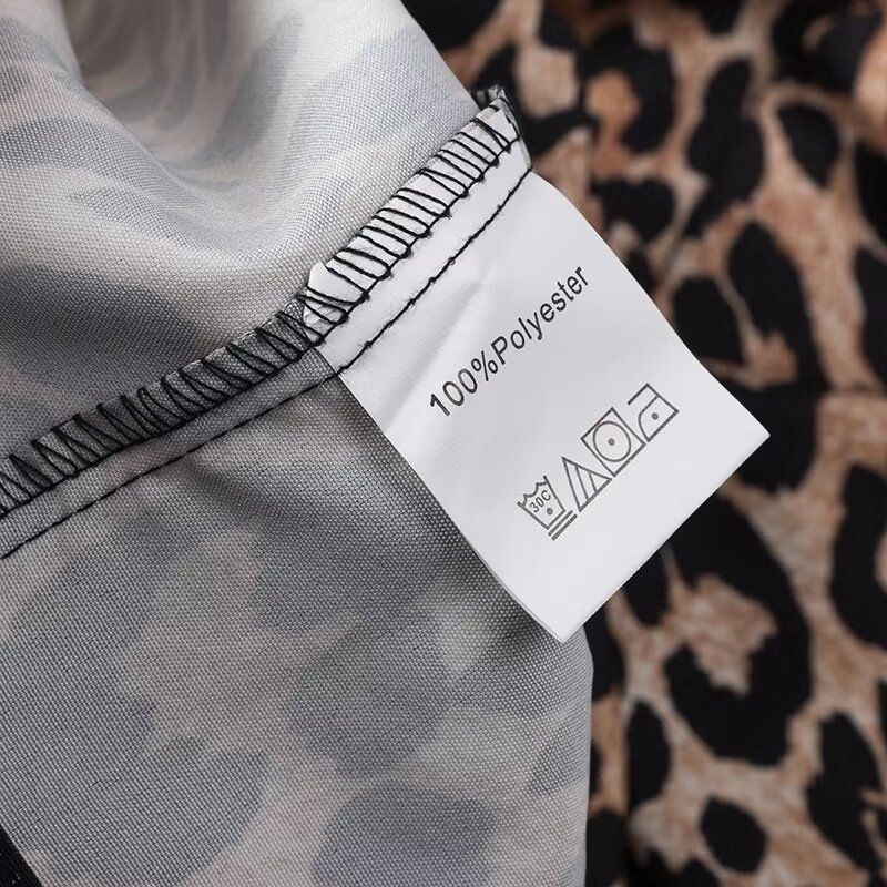 2025 Frühjahr Neue Damenmode Leopard Print Kurzarm Shirt_voghion.com