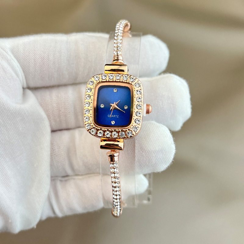 Diamond Square Watch, Small Luxury Bracelet, New Fashionable and High end Charm, Women's Watch_voghion.com