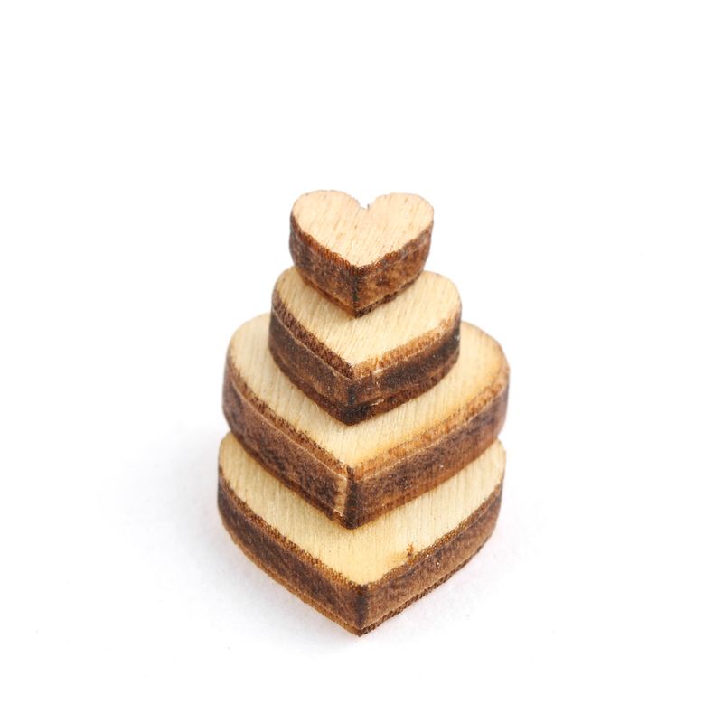 100Pcs/Pack Mixed 4 Sizes 6/8/10/12mm Cute Love Heart Shape Wedding Table Scatter Decor Rustic Wooden Wedding Decoration Buttons_voghion.com