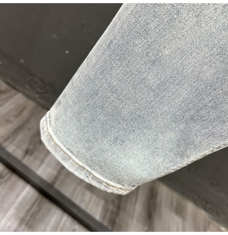 Elastische Micro Harlan Straight Leg Jeans Slim Fit und vielseitige lässige Cropped-Jeans für den Sommer, dünne Herrenhosen_voghion.com