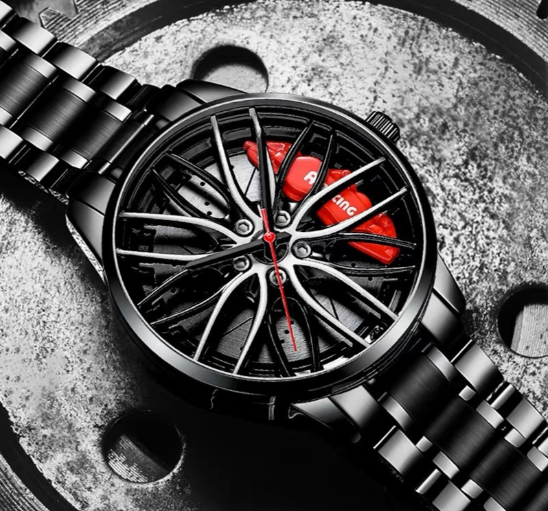New light luxury men's automatic movement waterproof wheel style non-mechanical watch_voghion.com