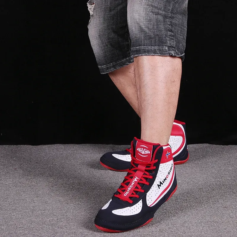 Neue professionelle Wrestling-Sneaker für Männer, strapazierfähig, faltbar, High Top, für das Spiel, Schuhe_voghion.com