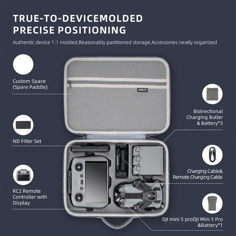 STARTRC Drone Shoulder Storage Bag Waterproof Protector Shell Box Travel Carrying Case For DJI Mini 5 Pro Accessories_voghion.com