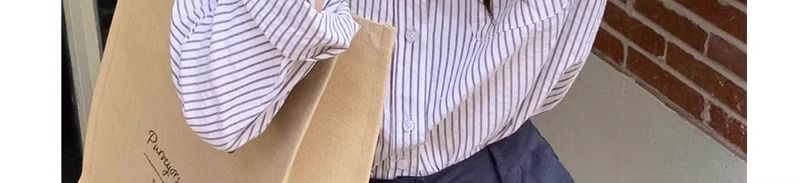 Chemise rayée rose française ample avec protection solaire pour fille, collection été 2025, haut à manches longues style décontracté, veste fine_voghion.com