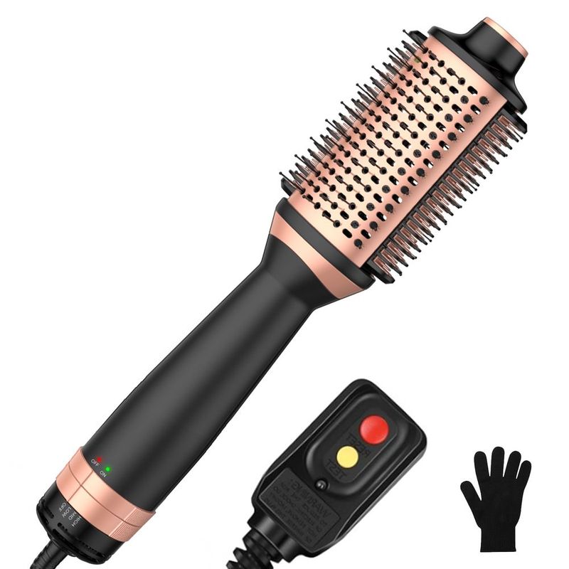 2 In 1 Blow Dryer Brush Hair Straightener Brush In One Hair Blowdryers Brush For Hair 1000W Hair Dryer Brush And Smooth Heated Comb Hair Straightene_voghion.com