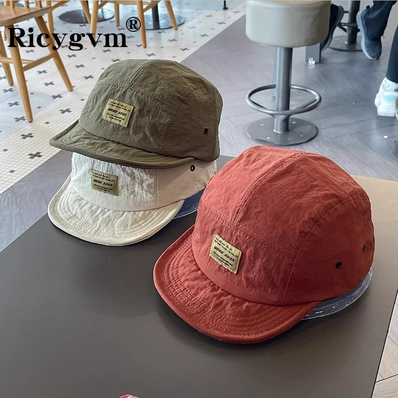 RICYGVM Quick Dry Peaked Cap för män Kvinnor Mode Kort brättad baseballhatt Sommar Enfärgad Anka Tongue Caps Sol_voghion.com