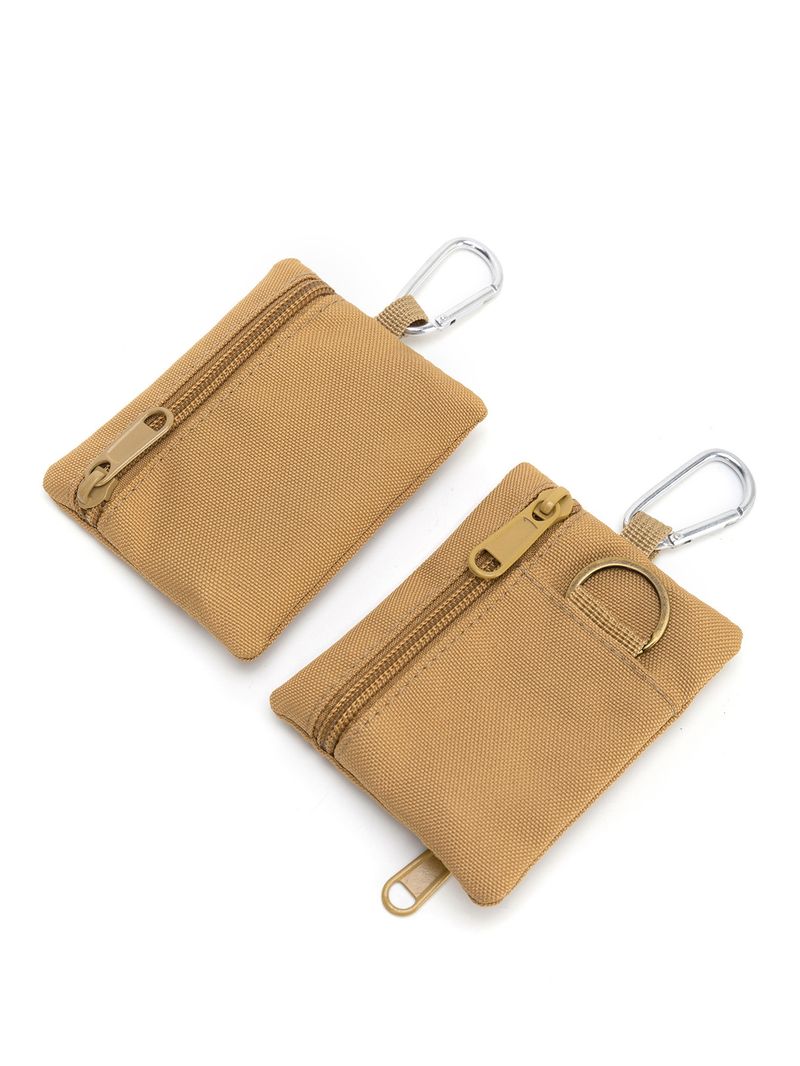 Portafoglio piccolo minimalista da campeggio tattico per esterni, arrampicata, pesca, portamonete con cerniera, porta carte, chiave, auricolari_voghion.com
