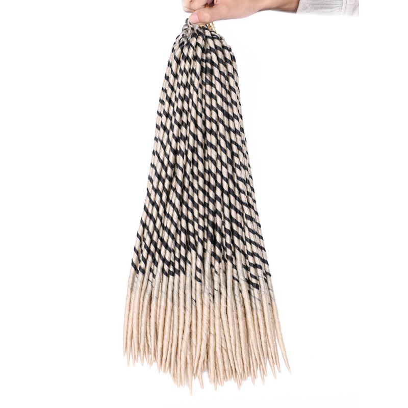 Håndgnidet kemisk fiber, skarp hale, tøndekurve, hæklet hårextensions, beskidte fletninger, parykker_voghion.com