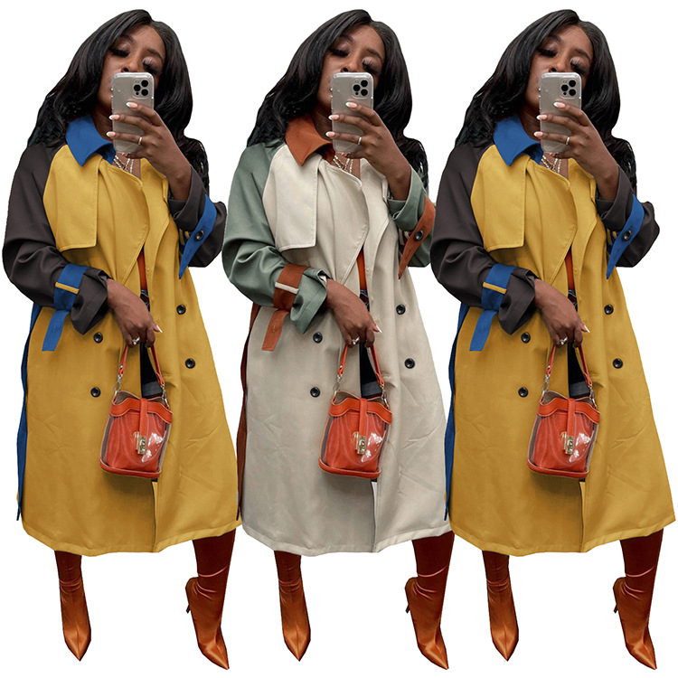 Dametøj Efterår og vinter Ny mode Casual Trench Coat_voghion.com
