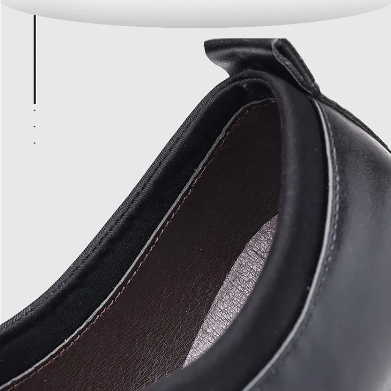 2025 New Men's Formal Shoes Plus Size Moccasins Pointed Toe Man Leather Shoe Classic Wedding Shoes Office Business Casual Shoes_voghion.com