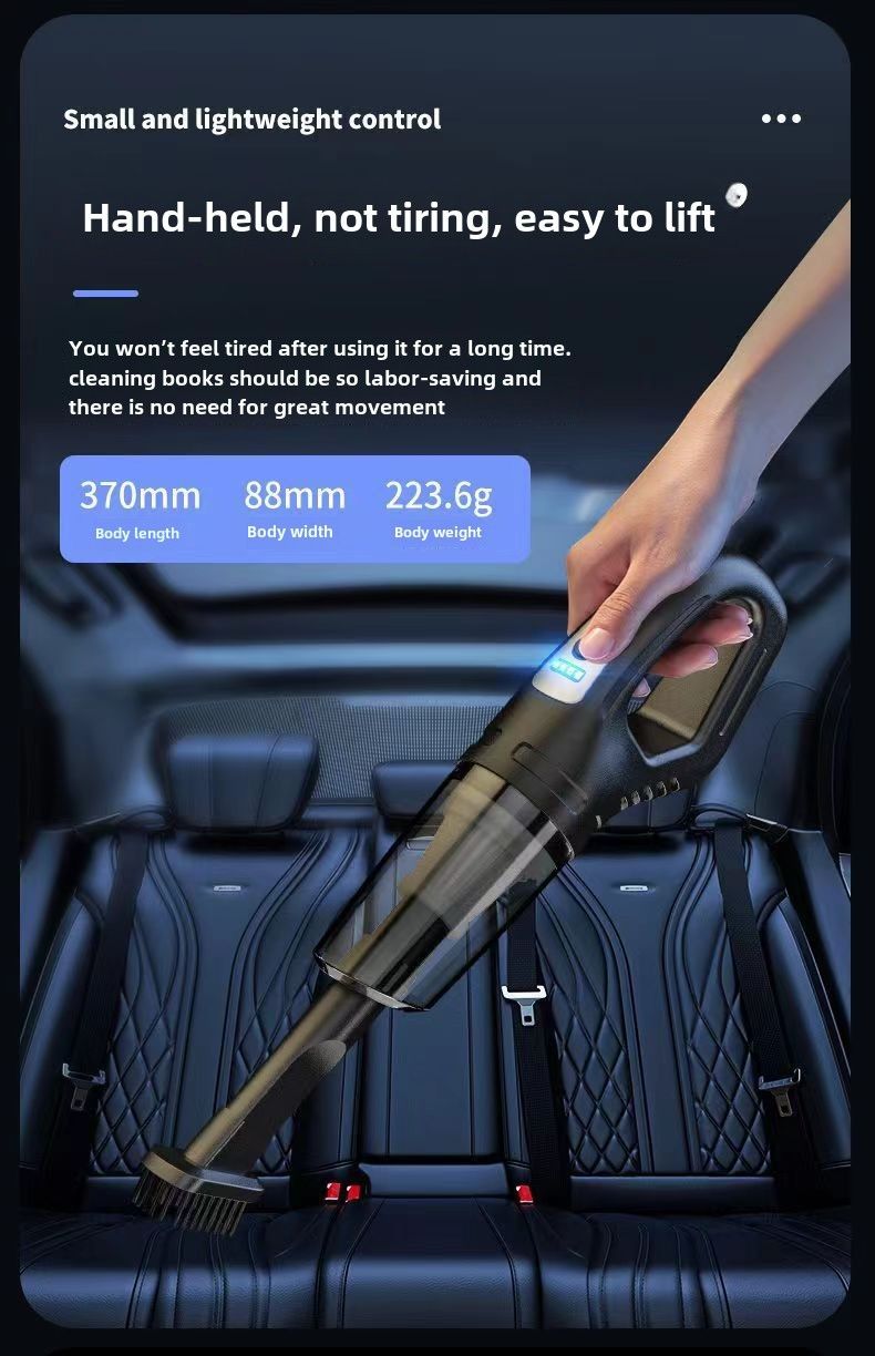 Aspirapolvere per auto portatile, aspirapolvere wireless per auto a doppio uso, aspirapolvere per auto piccolo transfrontaliero, potente aspirazione_voghion.com