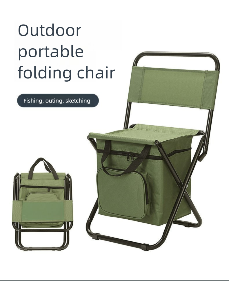 Portable Folding 3-in-1 Leisure Outdoor Camouflage Small Stool Camping Fishing Ice Pack Chair_voghion.com